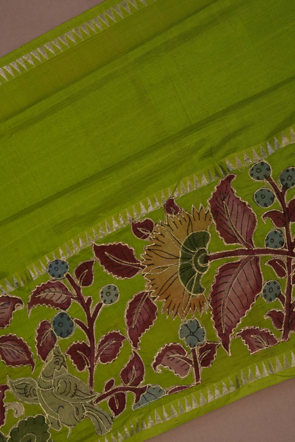Image of Mangalgiri Embroidery Saree